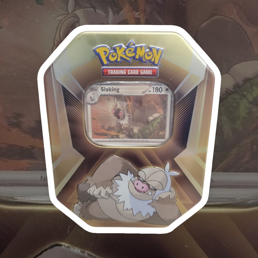 Pokemon Trading Card Tin - Slaking Holo Card